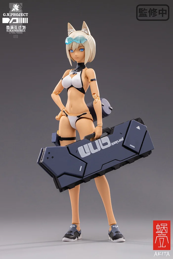 G.N.Project Vol. 1 WOLF-001: Swimsuit Figure Body & Equipment Set 1/12 Scale Action Figure - Image 6