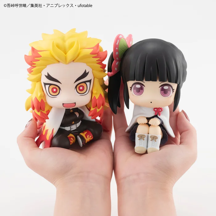 MegaHouse Look Up Series Demon Slayer: Kimetsu No Yaiba Kyojuro Rengoku & Kanao Tsuyuri W/ Bonus Cushion