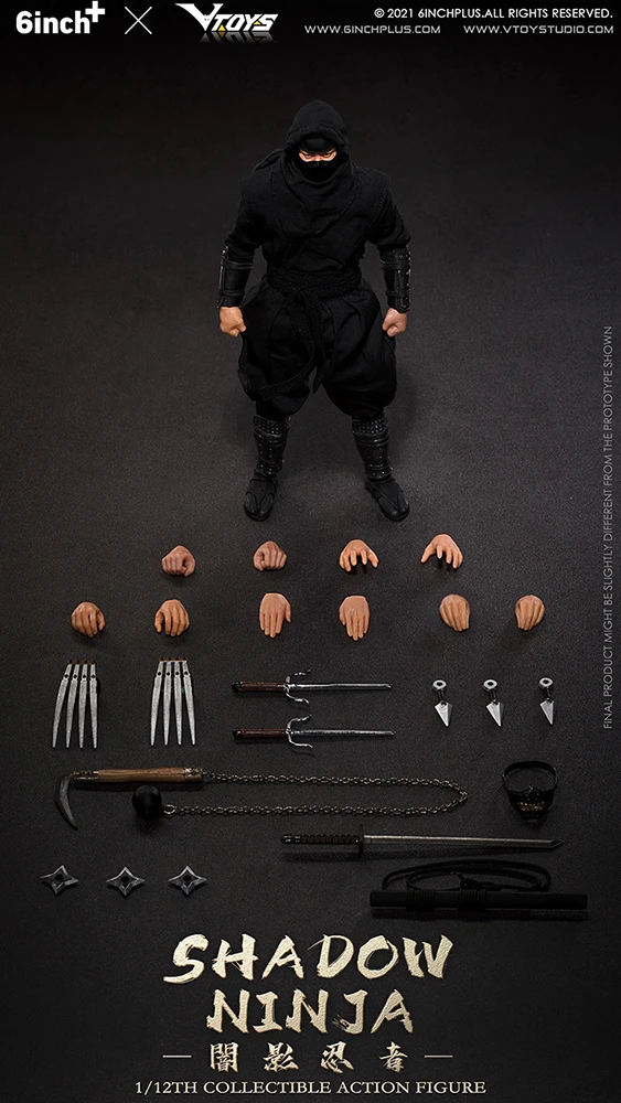 Shadow Ninja (Black) 1/12 Scale Action Figure - Image 5